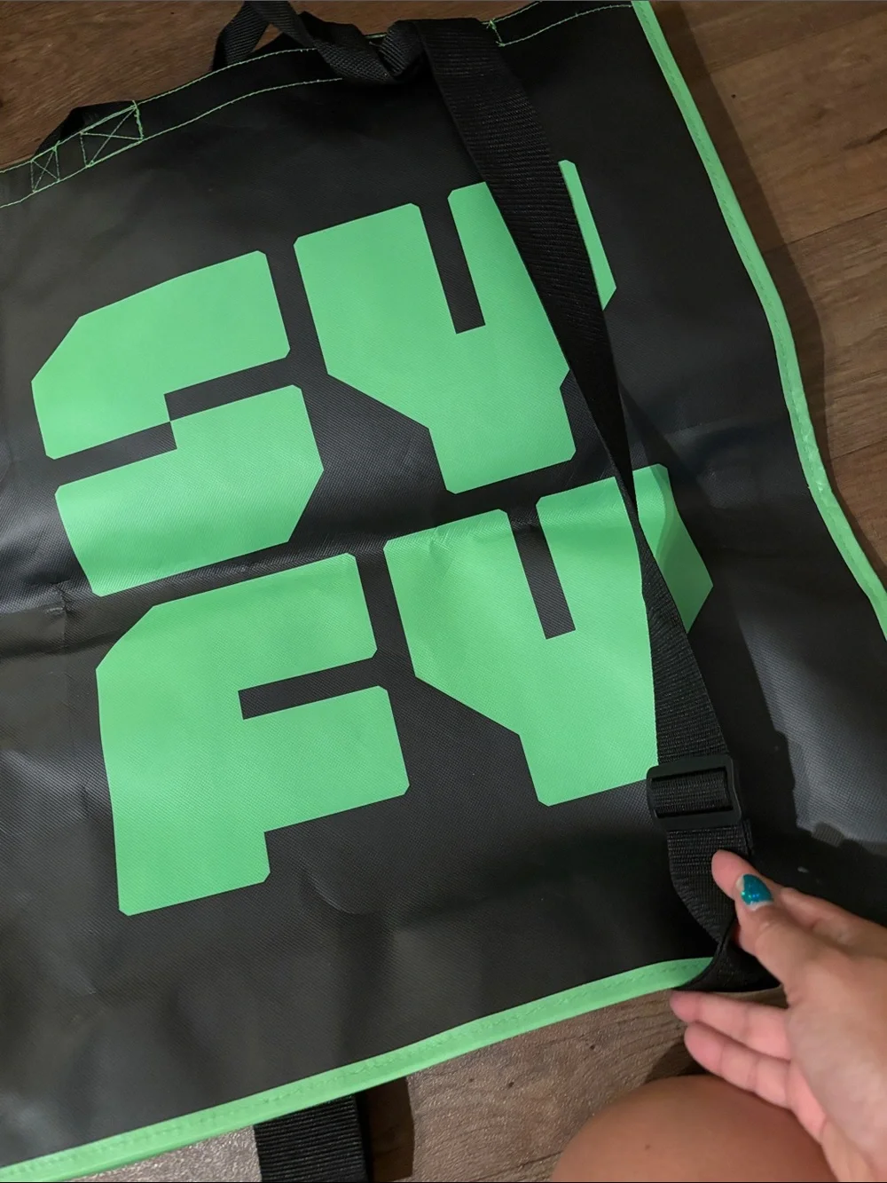 Comic con Black & Green Graphic Tote Bag - Unbranded